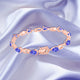 8.5ct Pear Shape Tanzanite Bracelet with 0.25 cttw Diamond