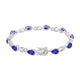 8.5ct Pear Shape Tanzanite Bracelet with 0.25 cttw Diamond