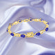 8.5ct Pear Shape Tanzanite Bracelet with 0.25 cttw Diamond