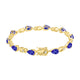 8.5ct Pear Shape Tanzanite Bracelet with 0.25 cttw Diamond