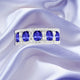 1.75ct Oval Tanzanite Ring with 0.75 cttw Diamond