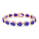 26.25ct Pear Shape Tanzanite Bracelet with 2.01 cttw Diamond