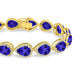 1.65ct Pear Tanzanite Bracelet with 2.01 cttw Diamond