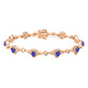 1.4ct Pear Tanzanite Bracelet with 3.68 cttw Diamond