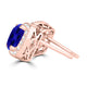 TMR121120 - Scarlett - Cushion Tanzanite and Diamond Earring Halo