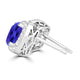 TMR121120 - Scarlett - Cushion Tanzanite and Diamond Earring Halo