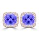 TMR121120 - Scarlett - Cushion Tanzanite and Diamond Earring Halo