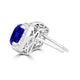 TMR121120 - Scarlett - Cushion Tanzanite and Diamond Earring Halo