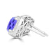 TMR121120 - Scarlett - Cushion Tanzanite and Diamond Earring Halo