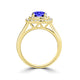 TMR121186 - Ivy - Round Tanzanite and Diamond Ring Double Halo