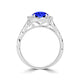 TMR121151 - Lucy - Round Tanzanite and Diamond Ring Scalloped Halo