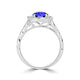 TMR121151 - Lucy - Round Tanzanite and Diamond Ring Scalloped Halo