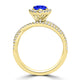 TMR121232 - Alianna - Pear Tanzanite and Diamond Ring Halo