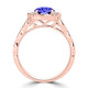 TMR121151 - Lucy - Round Tanzanite and Diamond Ring Scalloped Halo