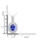 5.09 ct AAAA Oval Tanzanite Pendant with 0.87 cttw Diamond in 14K White Gold