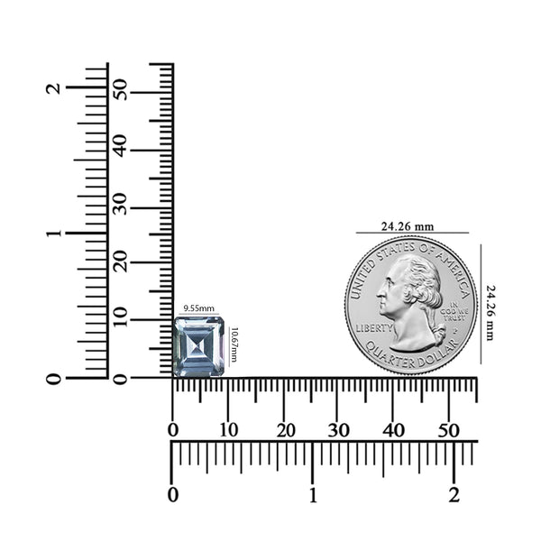 5.98ct Emerald Cut Zoisite Gemstone 10.67x9.55 MM