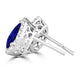 TMR121124 - Grace - Pear Tanzanite and Diamond Earring Halo