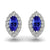 0.26ctw Marquise Tanzanite Earring With 0.224ctw Diamonds in 14k White Gold