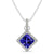 1.05ct Princess Cut Tanzanite Pendant With .15ctw Diamonds 14k White Gold