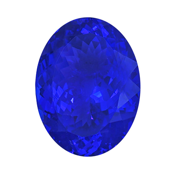 32.55 Oval Certified AAAA Tanzanite Gemstone 22.4x16.3mm